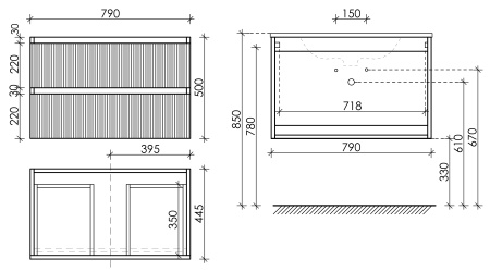 Тумба под раковину Sancos  Snob R SNR80W Bianco